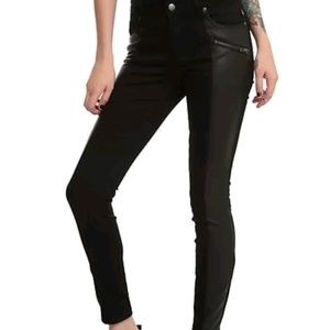 Joan Jett Tripp black leather twill pants sz 15
